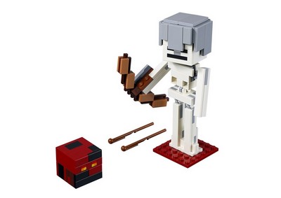 lego 2019 set 21150 Minecraft Skeleton BigFig with Magma Cube Bigfigurine Squelette avec un cube de magma