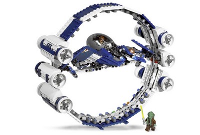 lego 2007 set 7661 Jedi Starfighter with Hyperdrive Booster Ring 