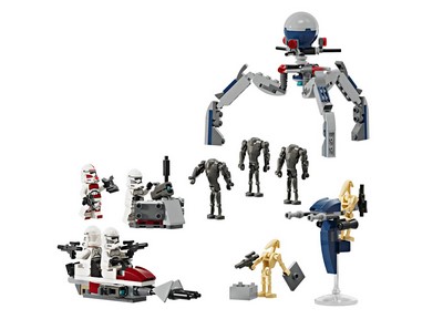 lego 2024 set 75372 Clone Trooper and Battle Droid Battle Pack Pack de combat des clones troopers et des droïdes de combat