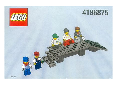 lego 2002 set 4186875 9V Platform and Mini-figures 