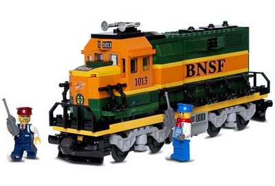 lego 2004 set 10133 Burlington Northern Santa Fe (BNSF) GP-38 Locomotive 