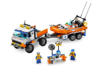 lego 2008 set 7726 Coast Guard Truck with Speed Boat 