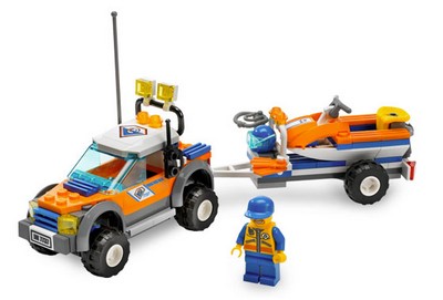 lego 2008 set 7737 Coast Guard 4WD and Jet Scooter 