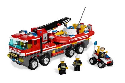 lego 2010 set 7213 Off-Road Fire Truck and Fireboat 