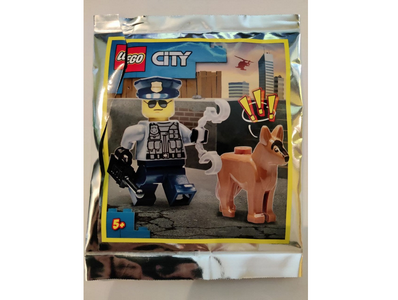 lego 2021 set 952109 Police Officer with Dog foil pack