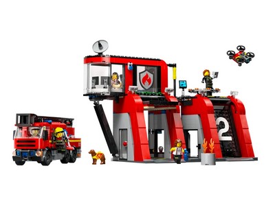 lego 2024 set 60414 Fire Station with Fire Truck