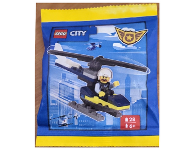 lego 2024 set 952402 Policeman with Helicopter paper bag Policer avec un hélicoptère