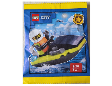 lego 2024 set 952408 Police Officer with Jet Ski paper bag Officier de police avec un jet-ski